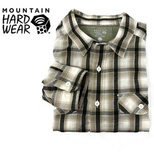 Mountain Hardwear Plaid Casual Button Down Shirt - Black, White, Green